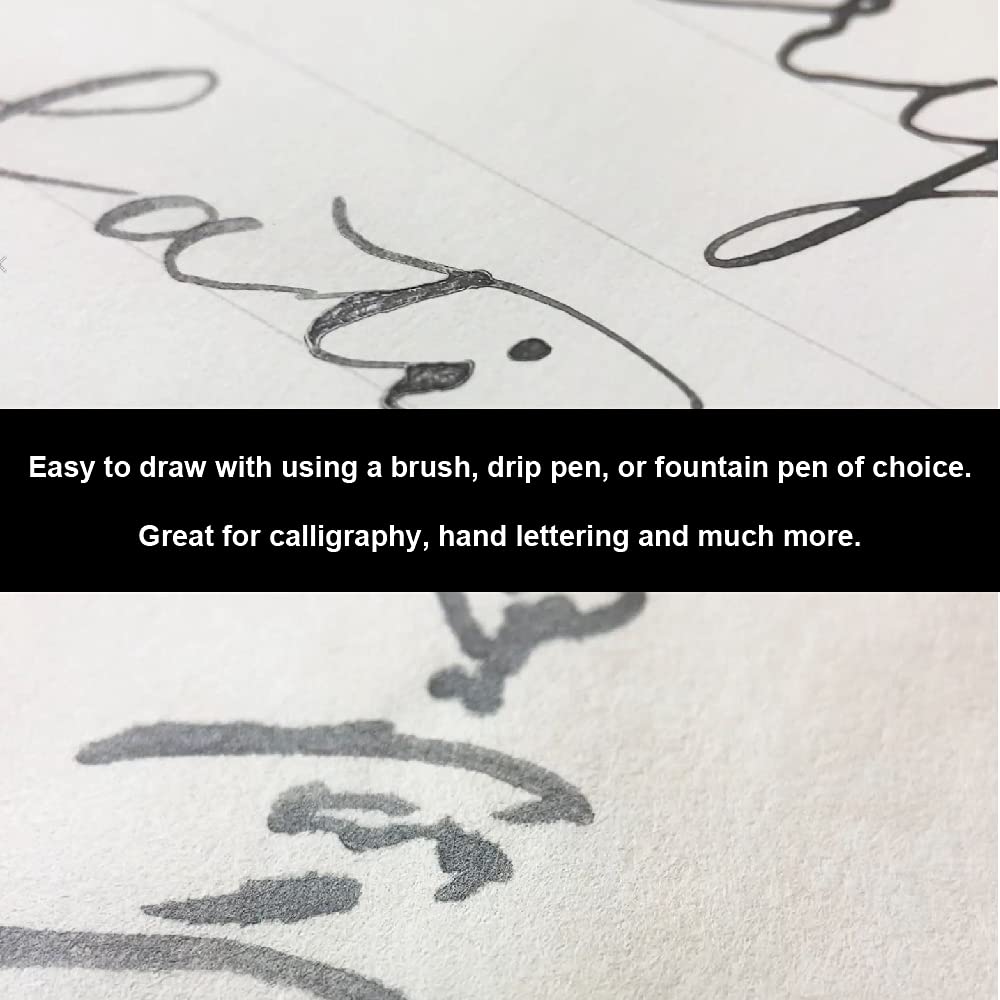 Kuretake Painting Ink, for dip Pen, Brush, Liquid, Paste, Artist, Non Toxic Paints, Illustration, Lettering, Drawing, Writing, Made in Japan (Graphite)