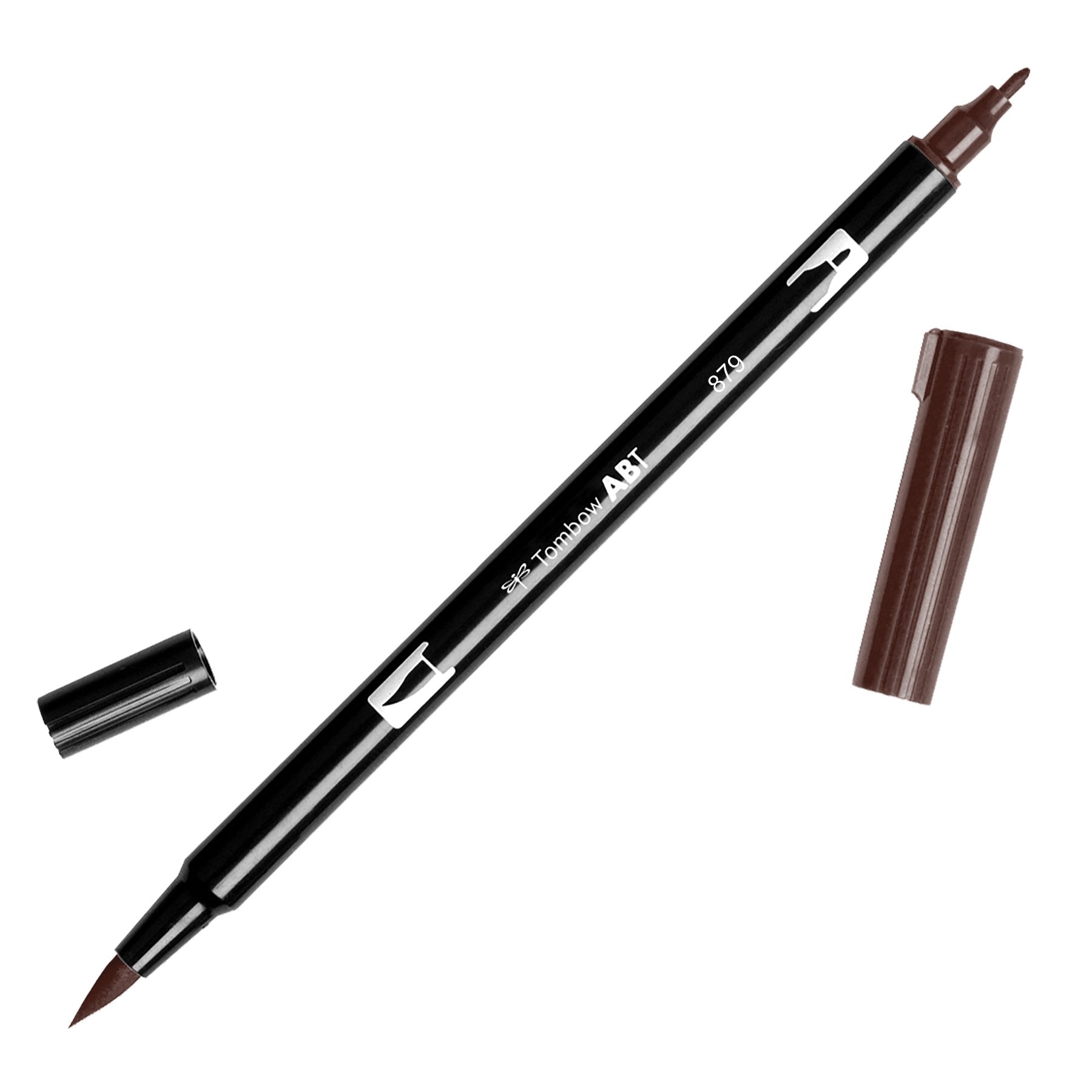 Tombow 56602 Dual Brush Pen Art Marker, 879 - Brown, 1-Pack. Blendable, Brush and Fine Tip Marker