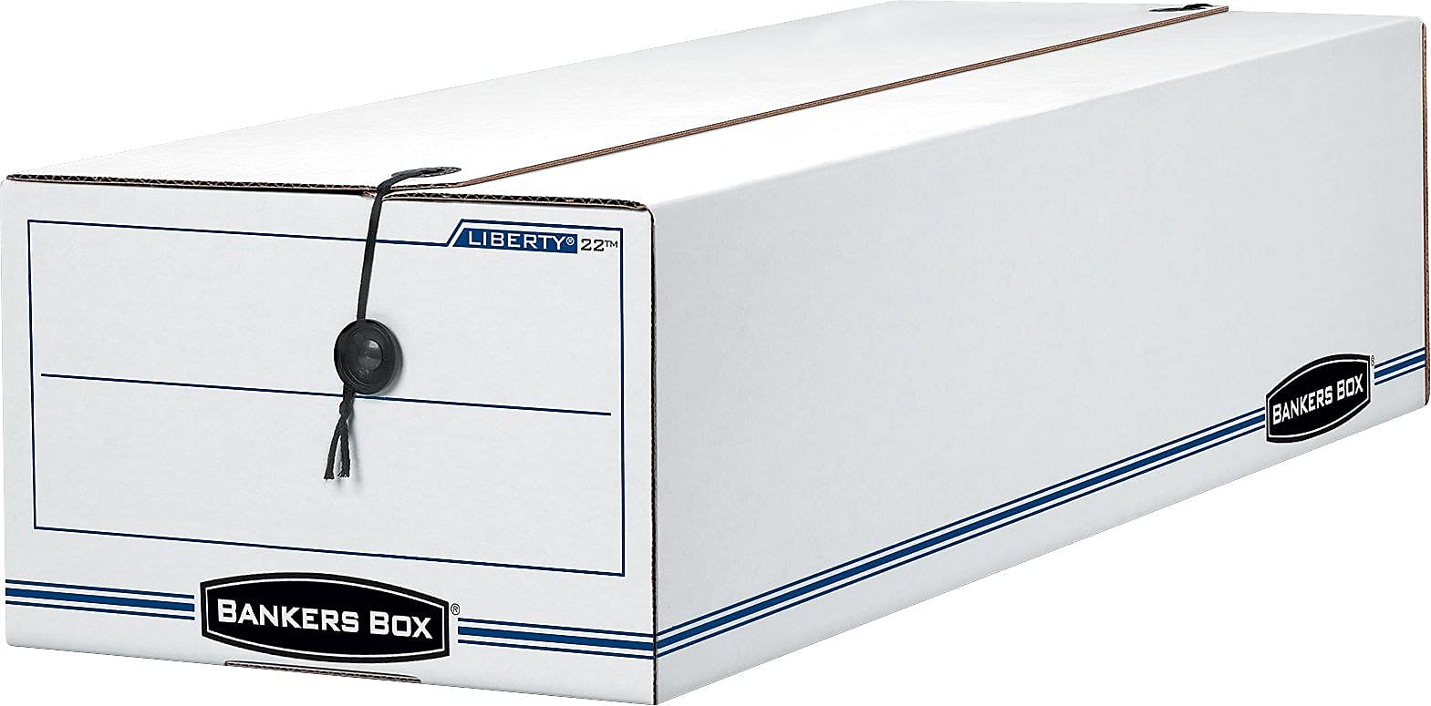 Bankers Box LIBERTY Check and Form Boxes, Standard Set-Up, String and Button, 9 1/2 x 23 1/4 x 6 Inches, Case of 12 (00022)