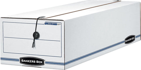 Bankers Box LIBERTY Check and Form Boxes, Standard Set-Up, String and Button, 9 1/2 x 23 1/4 x 6 Inches, Case of 12 (00022)