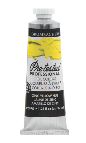 Grumbacher Pre-Tested Oil Paint, 37ml/1.25 Ounce, Zinc Yellow Hue (P249G)