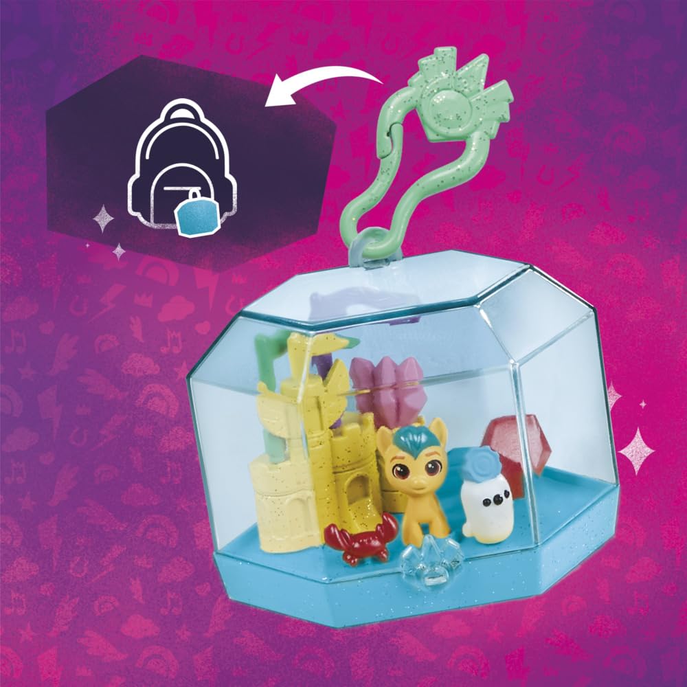 My Little Pony Mini World Magic Crystal Keychain Hitch Trailblazer Toy - Portable Mini Playset, Pony, and Accessories For Kids Ages 5 and Up