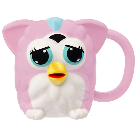 Silver Buffalo Furby Pink Ceramic 3D Sculpted Mug, 20 Ounces