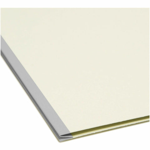 Smead 100% Recycled Pressboard Fastener File Folder, 2 Fasteners, 1/3-Cut Tab, 1" Expansion, Letter Size, Gray/Green, 25 per Box (15003)