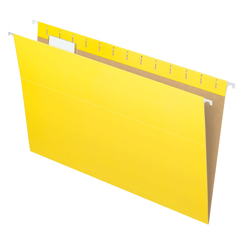 Pendaflex Recycled Hanging Folders, Legal Size, Yellow, 1/5 Cut, 25/BX (81626)
