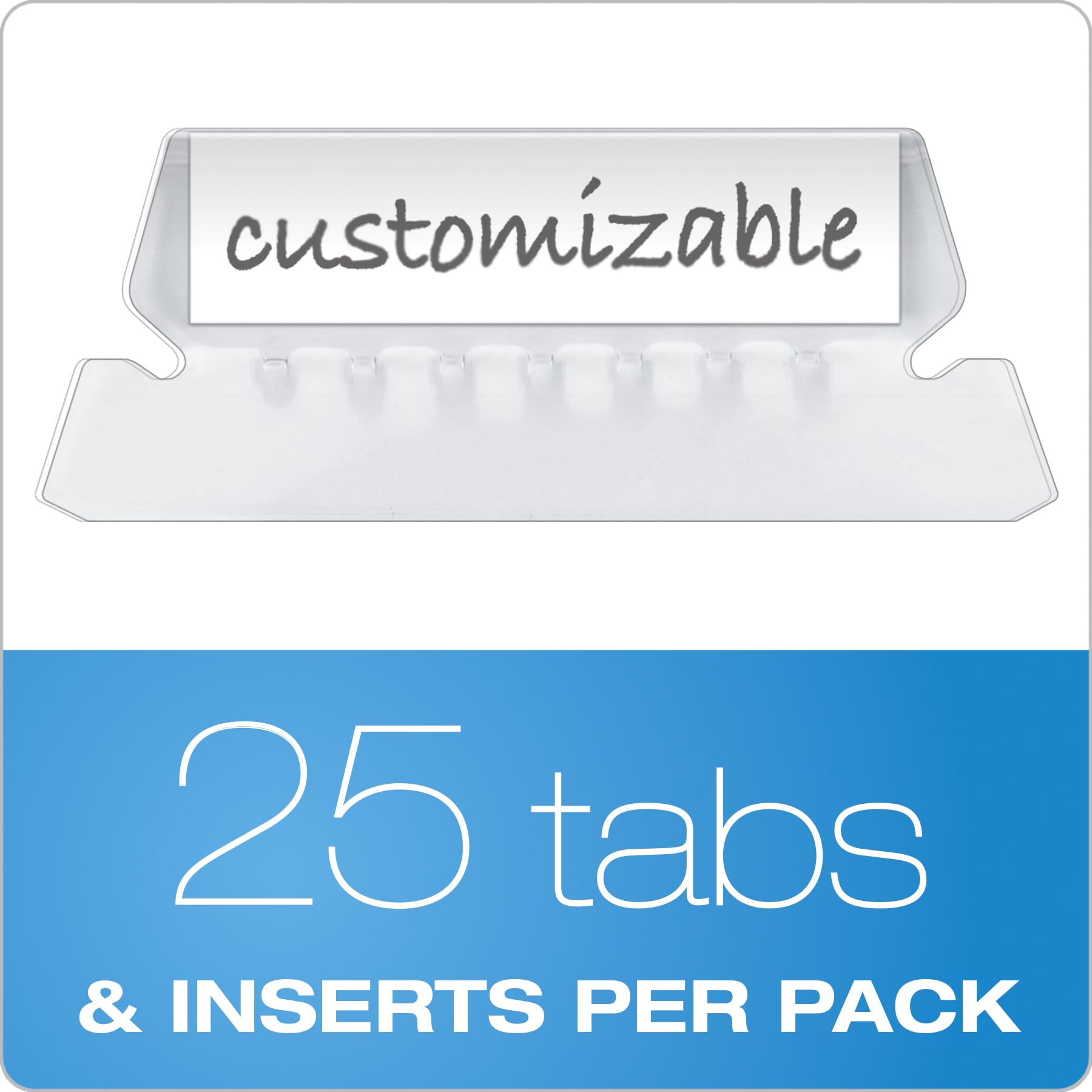 Pendaflex® Hanging File Folder Plastic Tabs, Clear, Pack Of 25