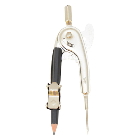 Westcott Nickel-Plated Ball Bearing Compass with Pencil, Professional Style, Back-to-School Supplies, Draws Circles up to 13 Inches in Diameter