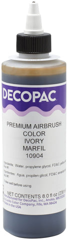 DecoPac Ivory Food Coloring, 8 Fl Oz Airbrush Food Color, Edible Airbrush For Cake Decorating, Cookie Airbrush Coloring, Food Airbrush Kit Add-on, Airbrushes For Cake Decorating 8Fl Oz