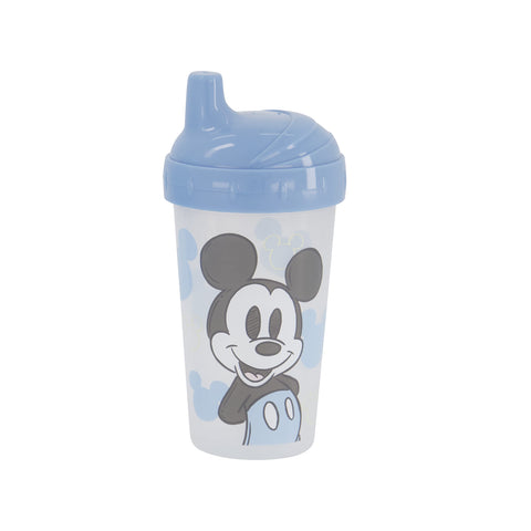 Disney Toddler Sippy Cups for Boys | 10 Ounce Mickey Mouse Sippy Cup Pack of Two with Straw and Lid | Durable Blue Leak Proof Travel Water Bottle for Toddlers