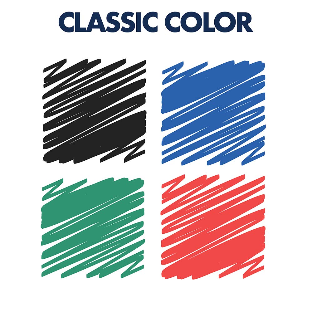 Quartet Classic Low Odor Dry-Erase Markers, Fine Point, 4-Marker Set, Assorted Colors (659520Q)