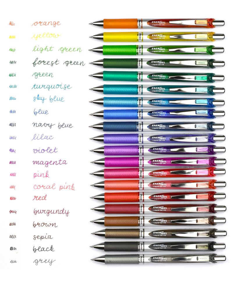 Pentel EnerGel XM BL77 Retractable Gel Pen Coral (Pack of 1)