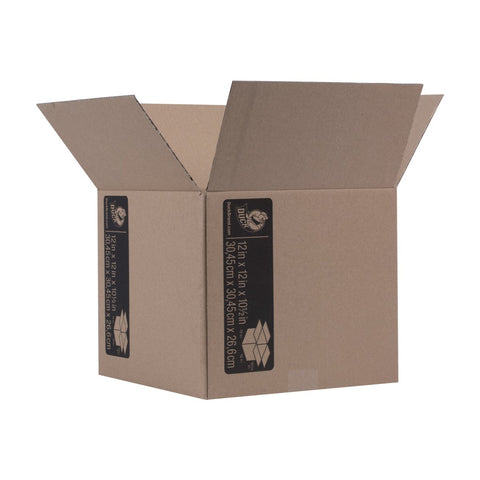 Duck Brand Kraft Corrugated Shipping Boxes, 12" x 12" x 10.5", Brown, 6-Pack (281503)