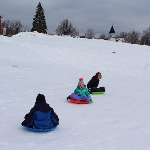 Flexible Flyer Snow Saucer Sleds. Round Sand Slider Disc Toy (Colors May Vary) , 26"