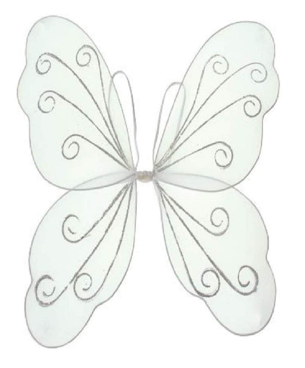 U. S. Toy Angelic Butterfly Wings Costume, White, 21" x 18"