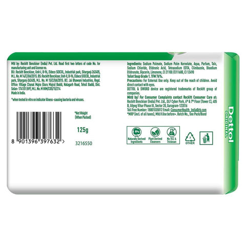 Dettol Original Bar Soap | 150g Each | Pack of 6
