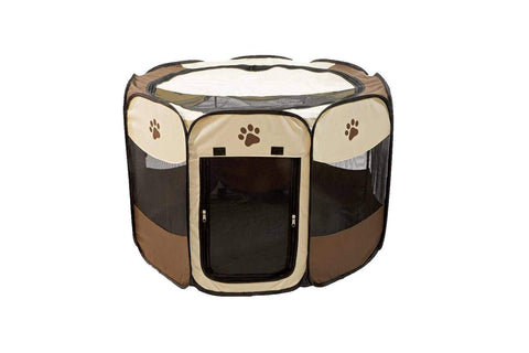Etna Portable Foldable Pet Playpen For Dogs, Paw Print - Indoor and Outdoor Use, Medium/Large Sized Pets - Pop-Up, Traveling, Kennel Design, Ideal for Keeping Pets Safe and Secure - 36 x 23 Inches