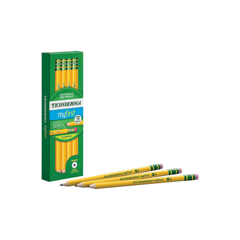My First Ticonderoga Woodcase Primary Fat Pencil, HB 2, 1 Dozen