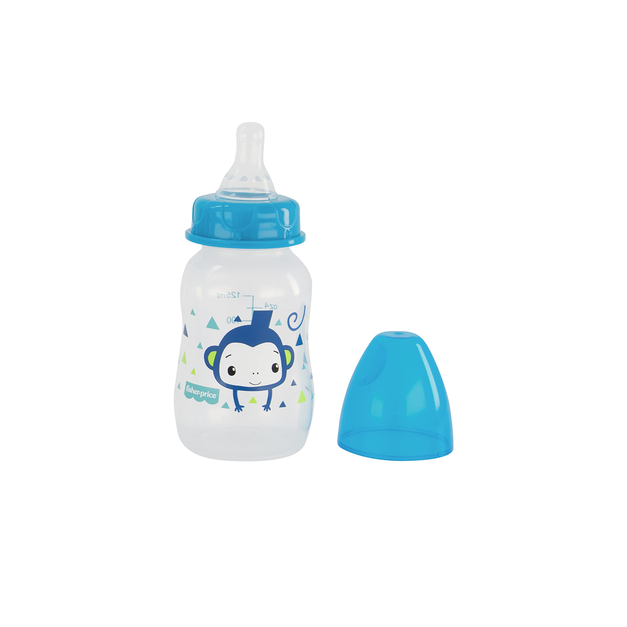 Cudlie Fisher Price 3 Pack Bottles, 5 Ounce, Newborn Baby Bottles, Quality Bottles for Newborn Babies, Monkey Print