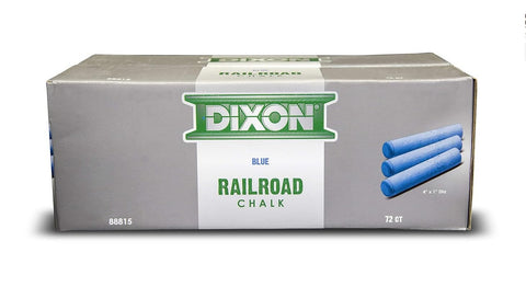 Dixon - 464-88815 Industrial Railroad Crayon Chalk with Tapered 4" x 1" Sticks, Blue, 72-Pack (88815)