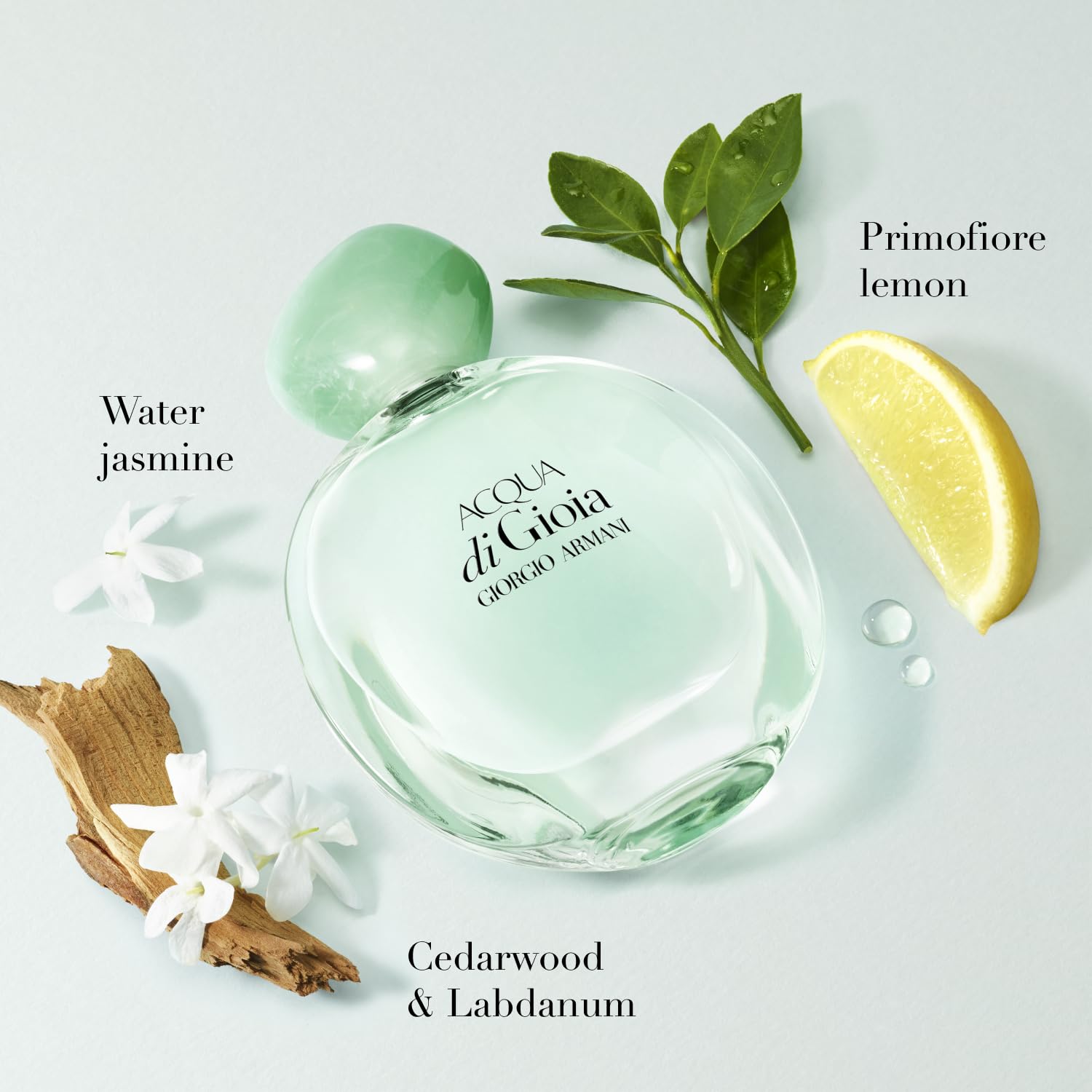 Armani Beauty – Acqua di Gioia – Eau de Parfum – Floral Fruity Fragance for Women – Primofiore Lemon, Water Jasmine, Cedarwood Notes - 1.6Fl Oz