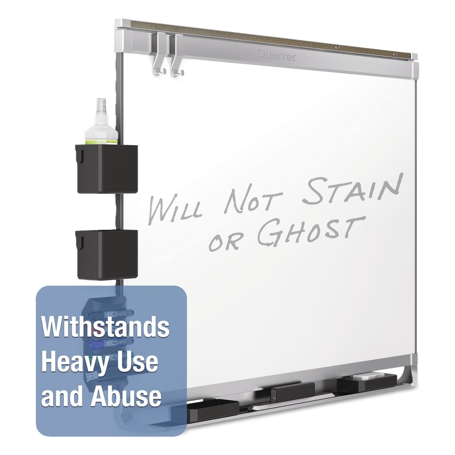 Quartet Magnetic Whiteboard, Porcelain, White Board, Dry Erase Board, 8' x 4', Aluminum Frame, Prestige 2 Duramax (P558AP2)