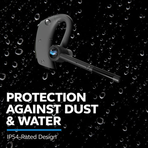BlueParrott M300‑XT SE Mono Bluetooth Wireless Headset, 80% Noise Cancelling Open‑Ear Earpiece for Everyday Driving and Work Calls, Compact with IP54 Protection, 14 Hours Talk Time, Black