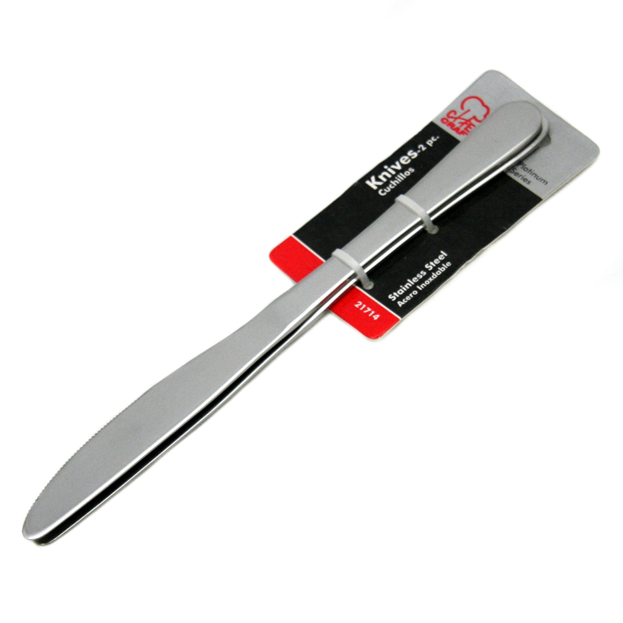 Chef Craft Butter Knife Set, 9.25 inch 2 Piece, Stainless Steel (Model: 21714)