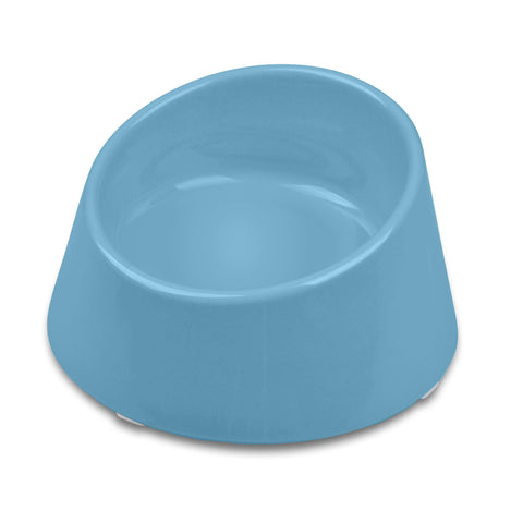 Van Ness Pets EcoWare Raised, No Tip, High Back Whisker-Friendly Cat Bowl, 8 OZ, Gray, ECW250, Blue