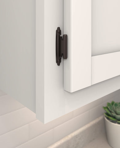 Amerock | Face Frame Cabinet Hinge | Variable Overlay 𝐇inge | Oil Rubbed Bronze | 2 Pack | Self-Closing 𝖧inge | Face Mount Ｈinge | Cabinet Door ᕼinge