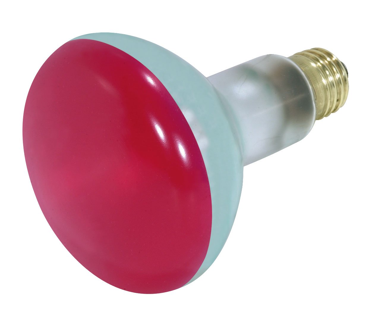 Satco S3240 75 Watt BR30 Incandescent 130 Volt Medium Base Light Bulb, Red