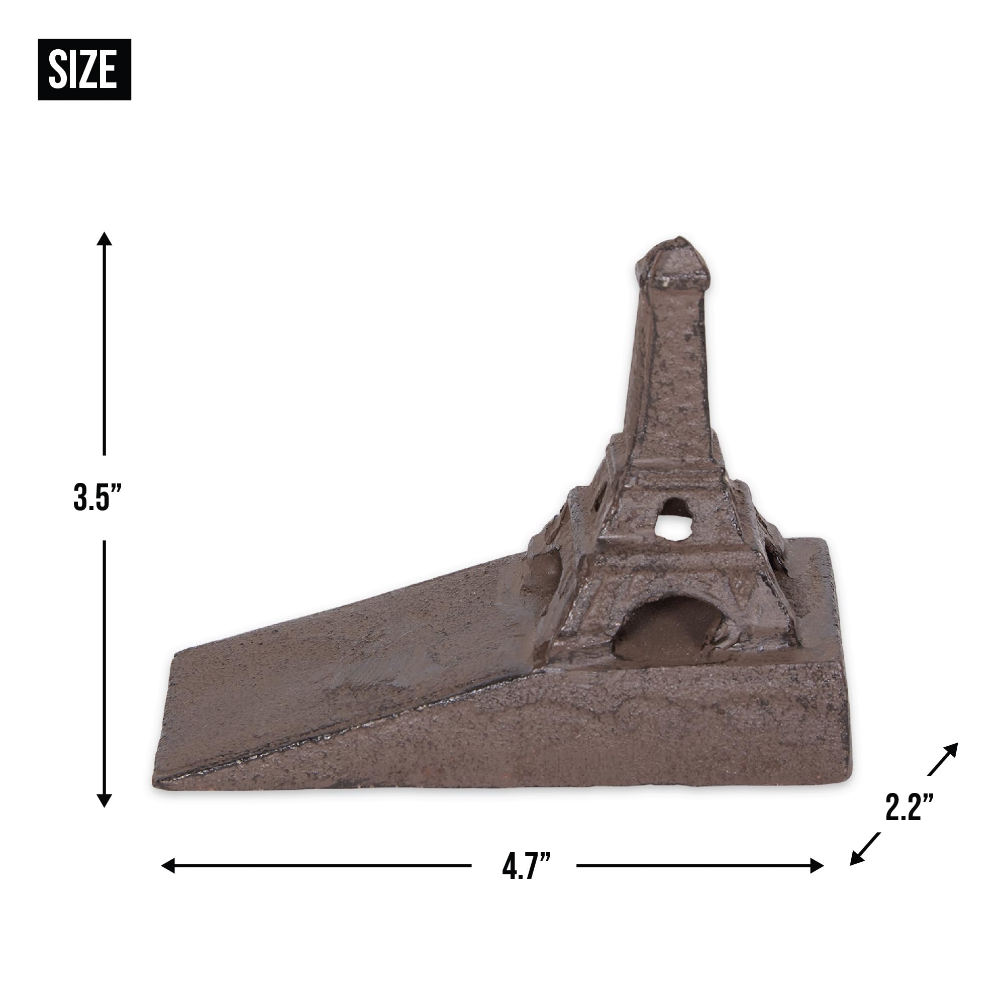 Zingz & Thingz Decorative Metal Door Stopper, Eiffel Tower, 4.7x2.2x3.5