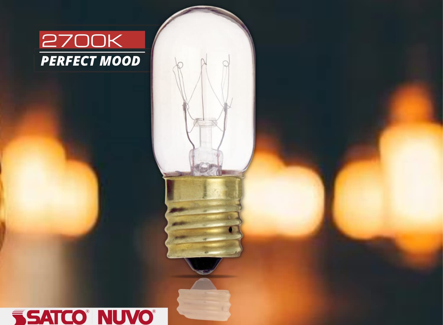 Satco S3911-15 Watt T7 Incandescent Light Bulbs - 2700K (10 Pack)