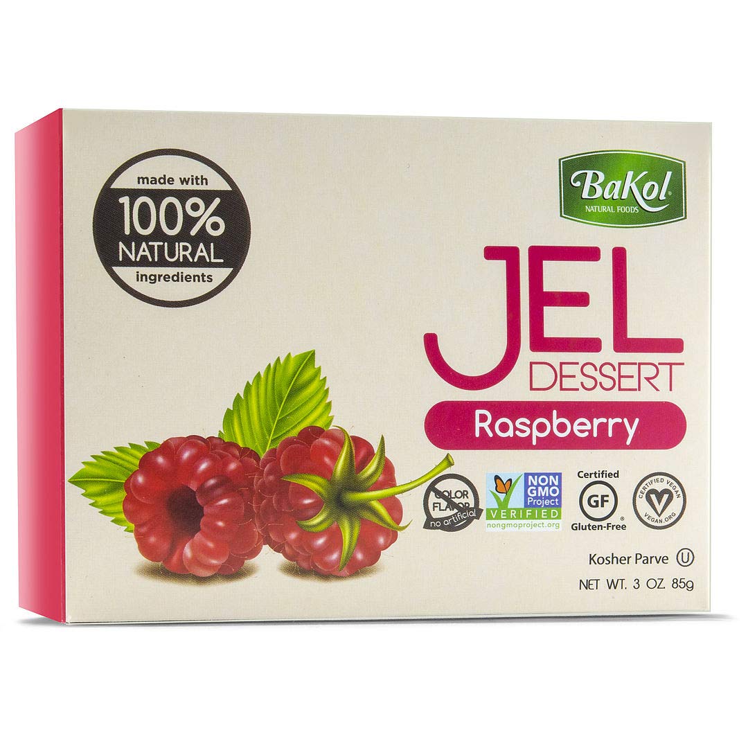 Bakol Jel Dessert - All Natural Vegan Dessert Mix - Kosher - Halal - No Artificial Sweeteners Flavors or Colors – Raspberry Flavor