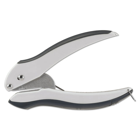 Bostitch Office EZ Squeeze One-Hole Punch, 10 Sheet Capacity, Lightweight, Gray/Blue (2402)