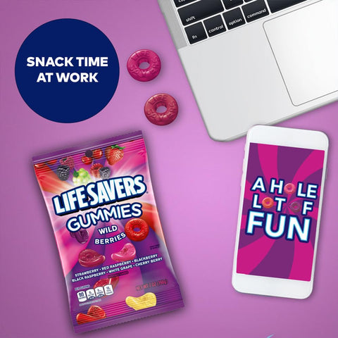 LIFE SAVERS Gummy Candy, Wild Berries, 7 oz Bag