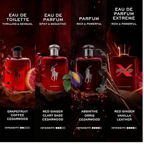 RALPH LAUREN FRAGRANCES Polo Red - Eau de Toilette - Men's Cologne - Woody & Spicy - With Grapefruit, Saffron, and Redwood - Medium Intensity - 6.7 Fl Oz