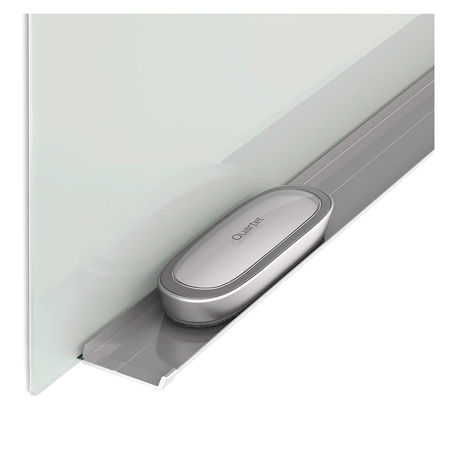 Quartet White Board Dry Erase Board Eraser, 6" x 2-3/8", Premium Max Clean for Dry Erase Markers, Includes Magnetic Caddy Holder, Home School Supplies & Home Office Accessories, Silver (DFEB5)
