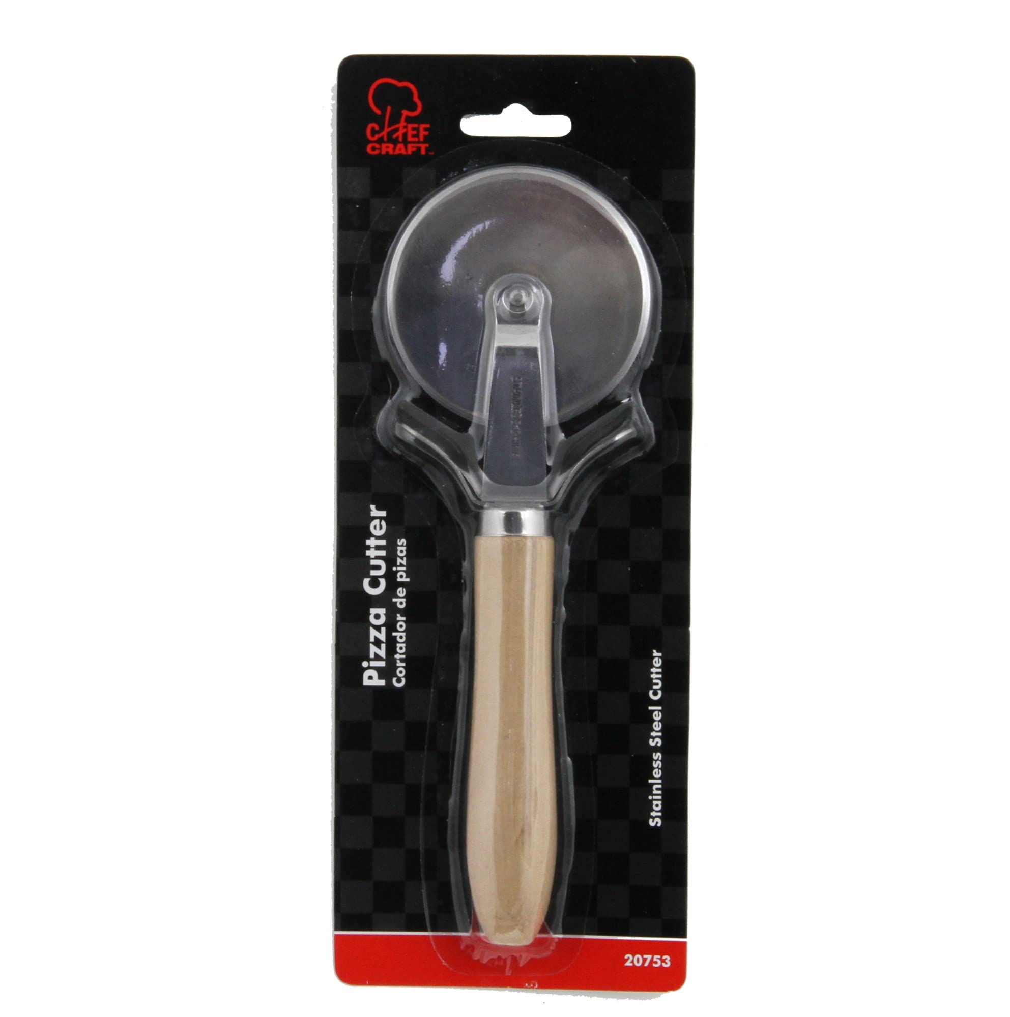Chef Craft Select Stainless Steel, 7.75 inches in length 2.5 inch blade diameter, Wood Handle