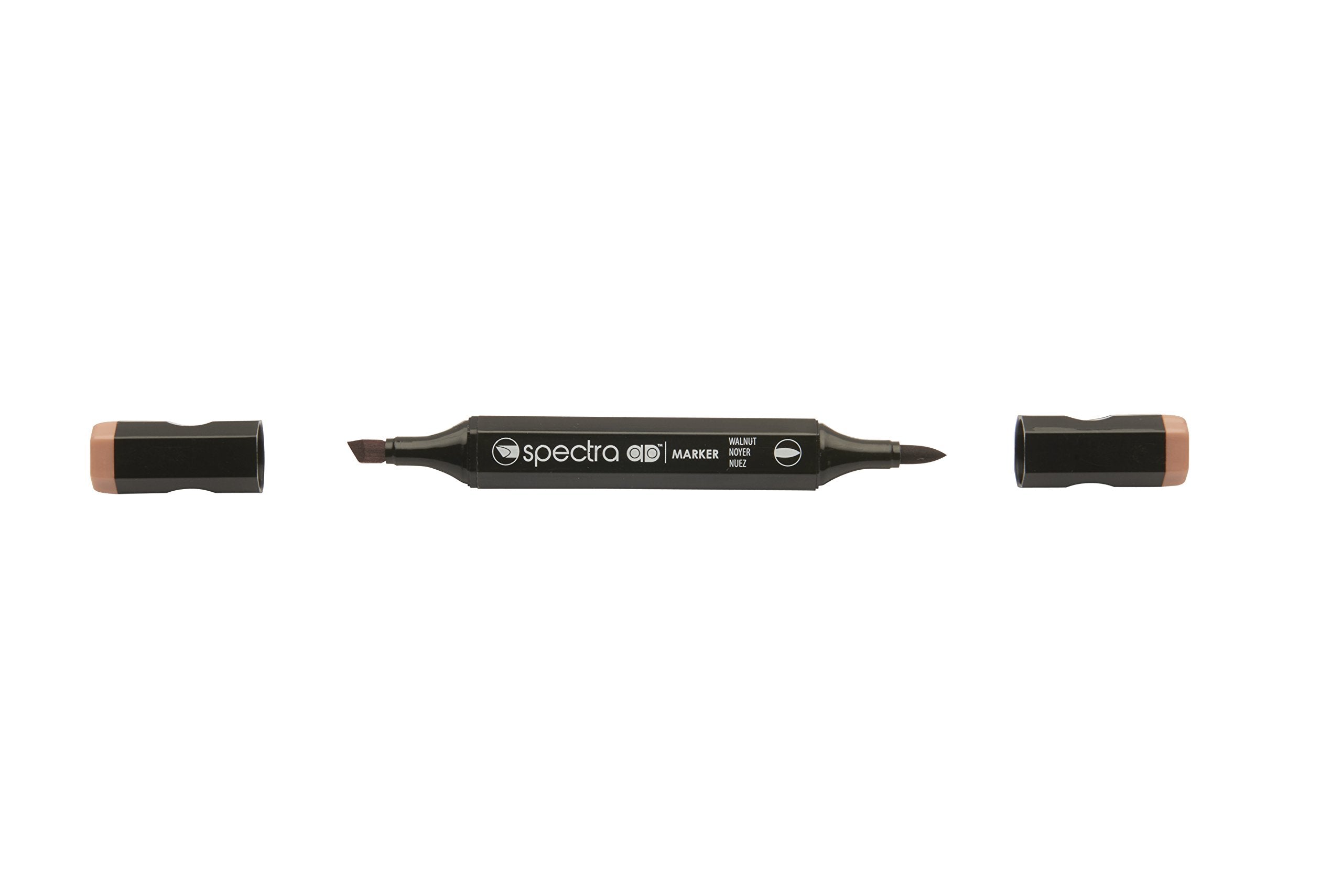 AD Marker Chartpak Spectra, Tri-Nib and Brush Dual-Tip, Walnut, 1 Each (S047AD)