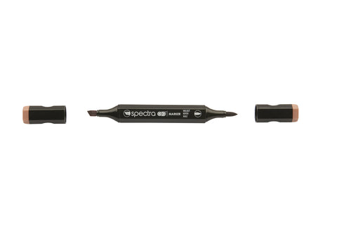 AD Marker Chartpak Spectra, Tri-Nib and Brush Dual-Tip, Walnut, 1 Each (S047AD)