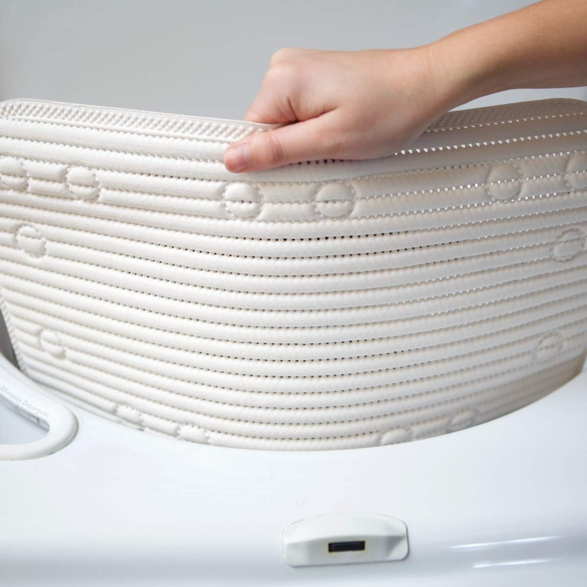 Duck Brand Clorox Cushioned Shower Mat, Non Slip Bathtub Mat with Suction Cups, 21 Inches x 21 Inches, White