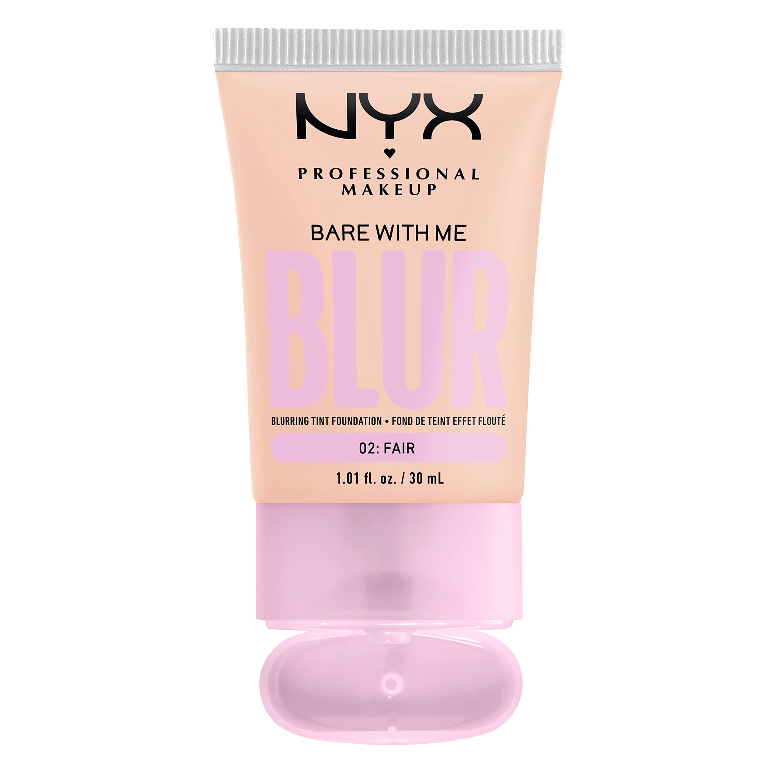 NYX PROFESSIONAL MAKEUP Bare With Me Blur Skin Tint Foundation Make Up with Matcha, Glycerin & Niacinamide - Fair