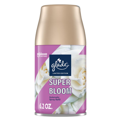 Glade Automatic Spray Refill, Air Freshener for Home and Bathroom, Super Bloom, 6.2 Oz
