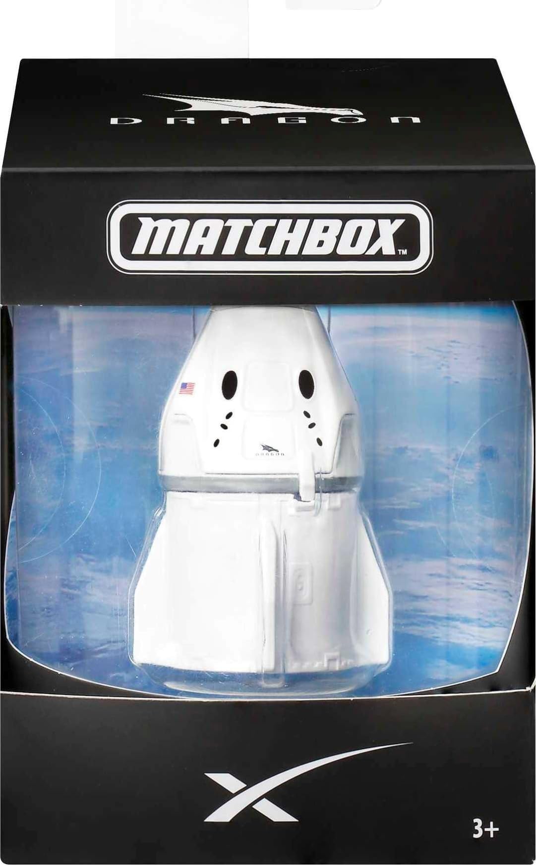 Matchbox SpaceX Dragon Spacecraft, Premium Die-Cast Replica Vehicle with Collectable Packaging