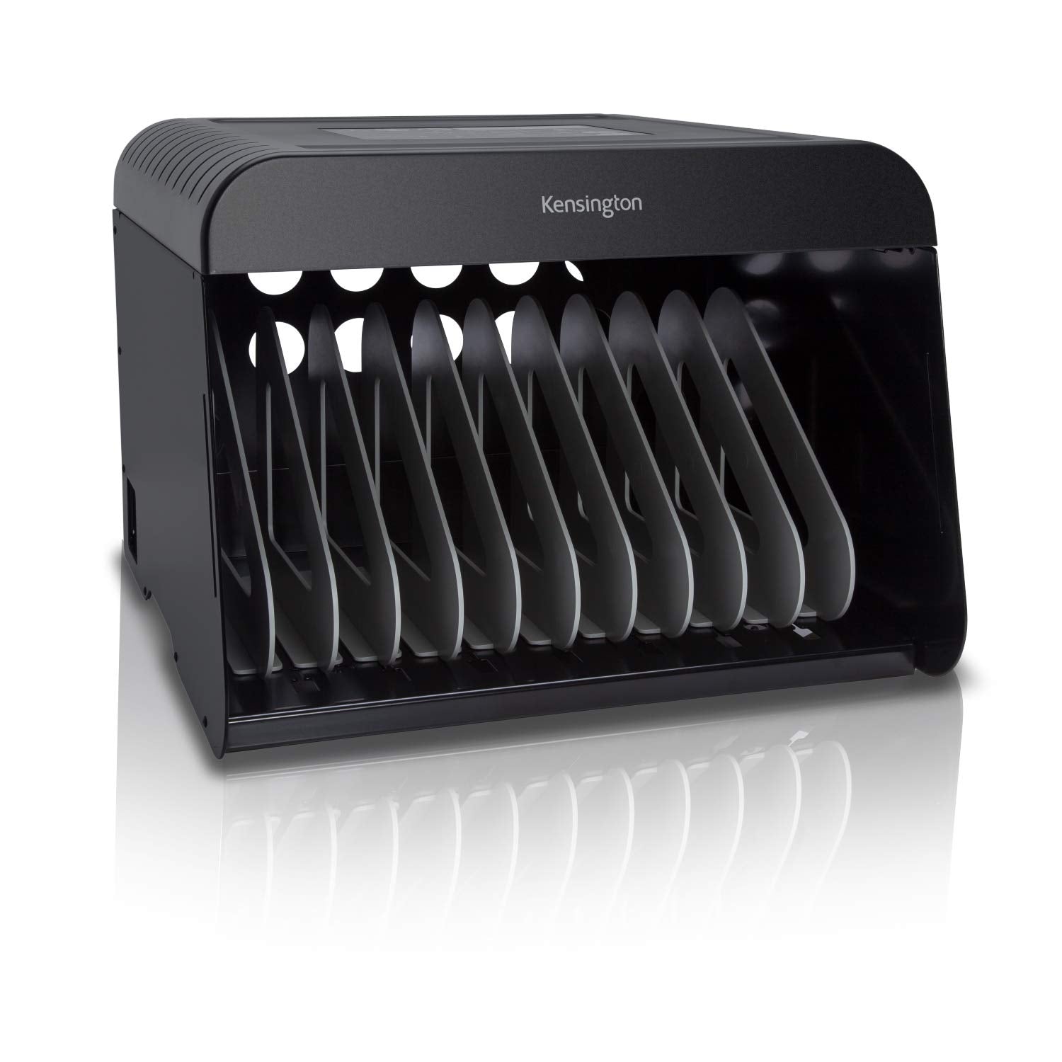 Kensington 12-Device Laptop & Tablet AC Charging Station for Up to 14 inch Laptops - Metal Storage Cart for Chromebook, Surface Pro, MacBook, iPad, with Cord Organizer & 12 Outlets, K62878NA
