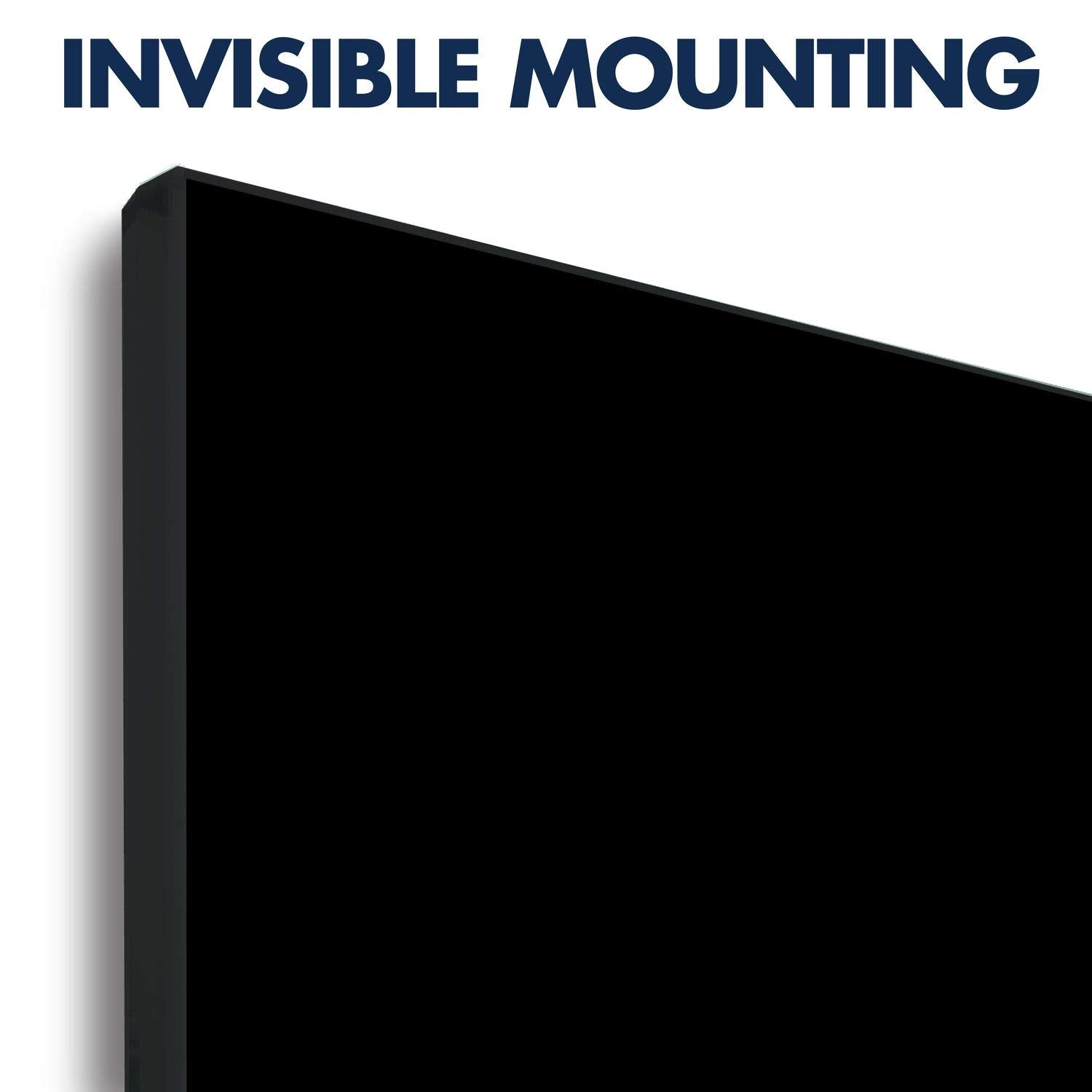 Quartet Dry Erase Board, 85" x 48" Glass Magnetic Whiteboard, Wide Format Horizontal Board, InvisaMount, Black (G8548IMB)