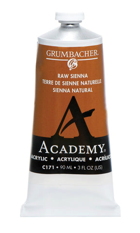 Grumbacher 90-ml Metal Tube Academy Acrylic Paint, Gloss, Raw Sienna, 3 Fl Oz (Pack of 1)