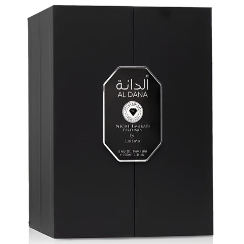 Lattafa Niche Emarati Al Dana – Citrus, Spicy, Floral, Smoky – Eau de Parfum Long-Lasting Fragrance for Everyone, 3.4 Ounce / 100 ml