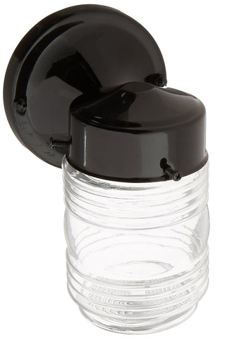 Nuvo Lighting SF77/119B Transitional One Light Outdoor Wall Mount in Black finish