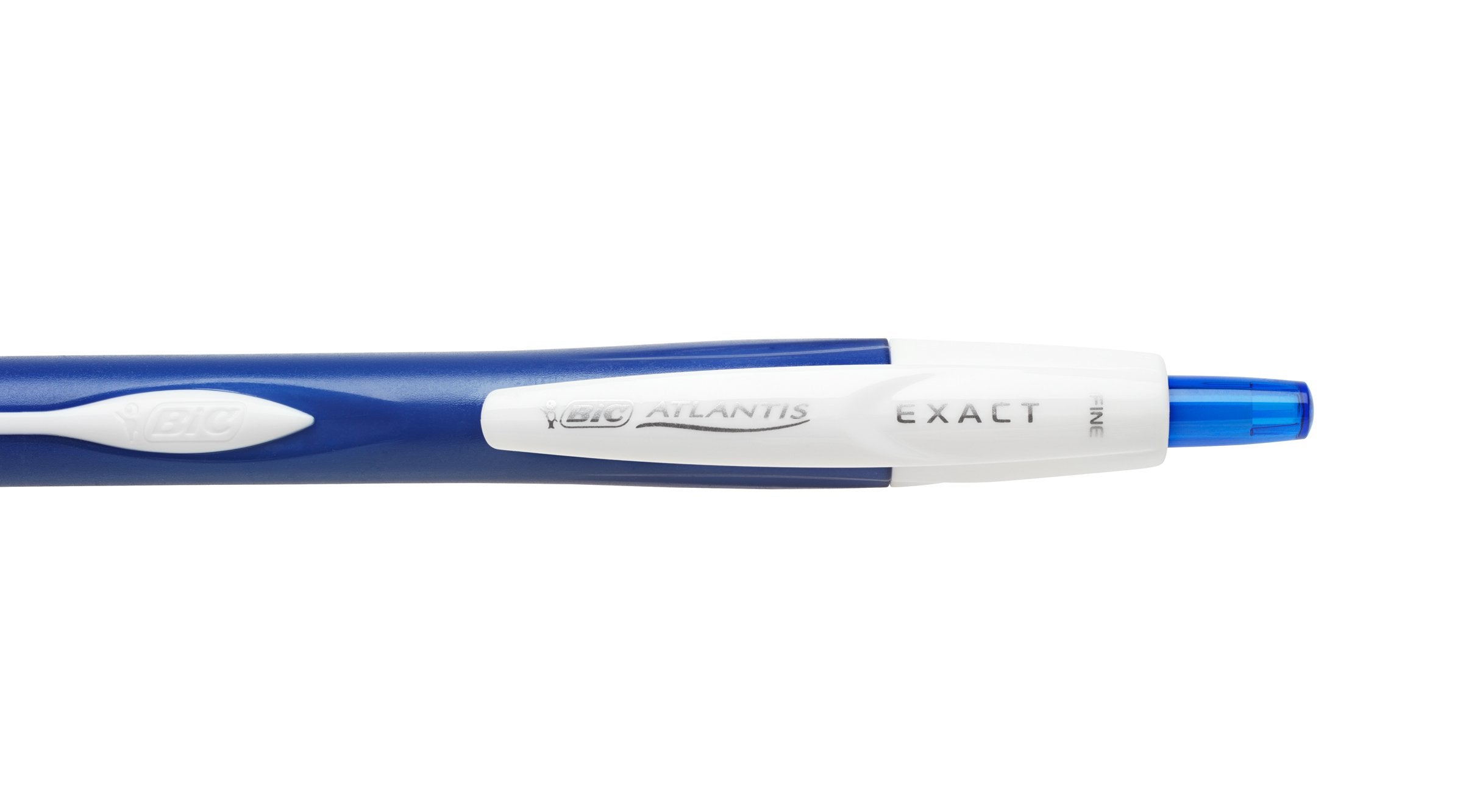 BIC Glide Exact Retractable Ball Point Pen, Fine Point (0.7 mm), Blue, Precise Lines For Clean Writing, 3-Count